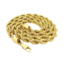 Cargar imagen en el visor de la galería, GOLD CHAIN - MEN SOLID ROPE - 14K GOLD