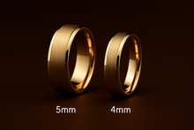 Cargar imagen en el visor de la galería, 14kt Gold Satin Finish Flat Surface Classic Wedding Band