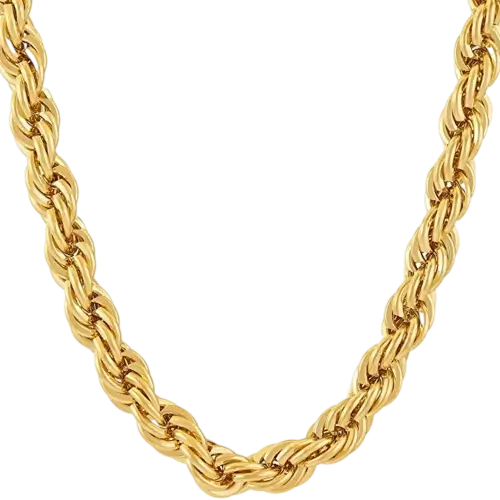 GOLD CHAIN - MEN SOLID ROPE - 14K GOLD