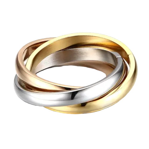 Trio Rolling Ring 14kt